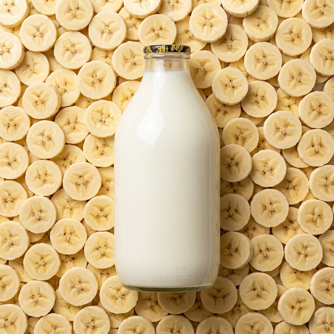 Banana Milk 1 Pint Glass Bottle