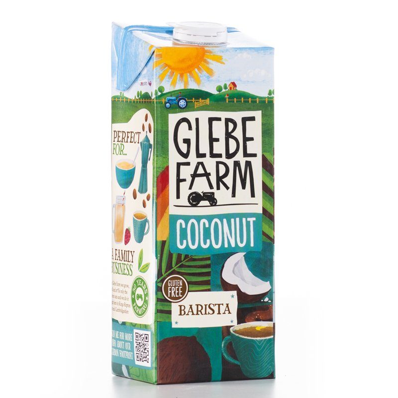 Glebe Farm Coconut Milk 1 Litre Poly Bottle Isolated 3
