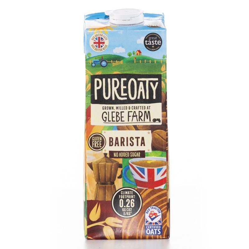 Glebe Farm PureOaty Milk 1 Litre Poly Bottle Isolated 1