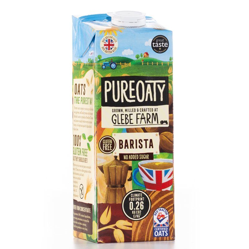 Glebe Farm PureOaty Milk 1 Litre Poly Bottle Isolated 3