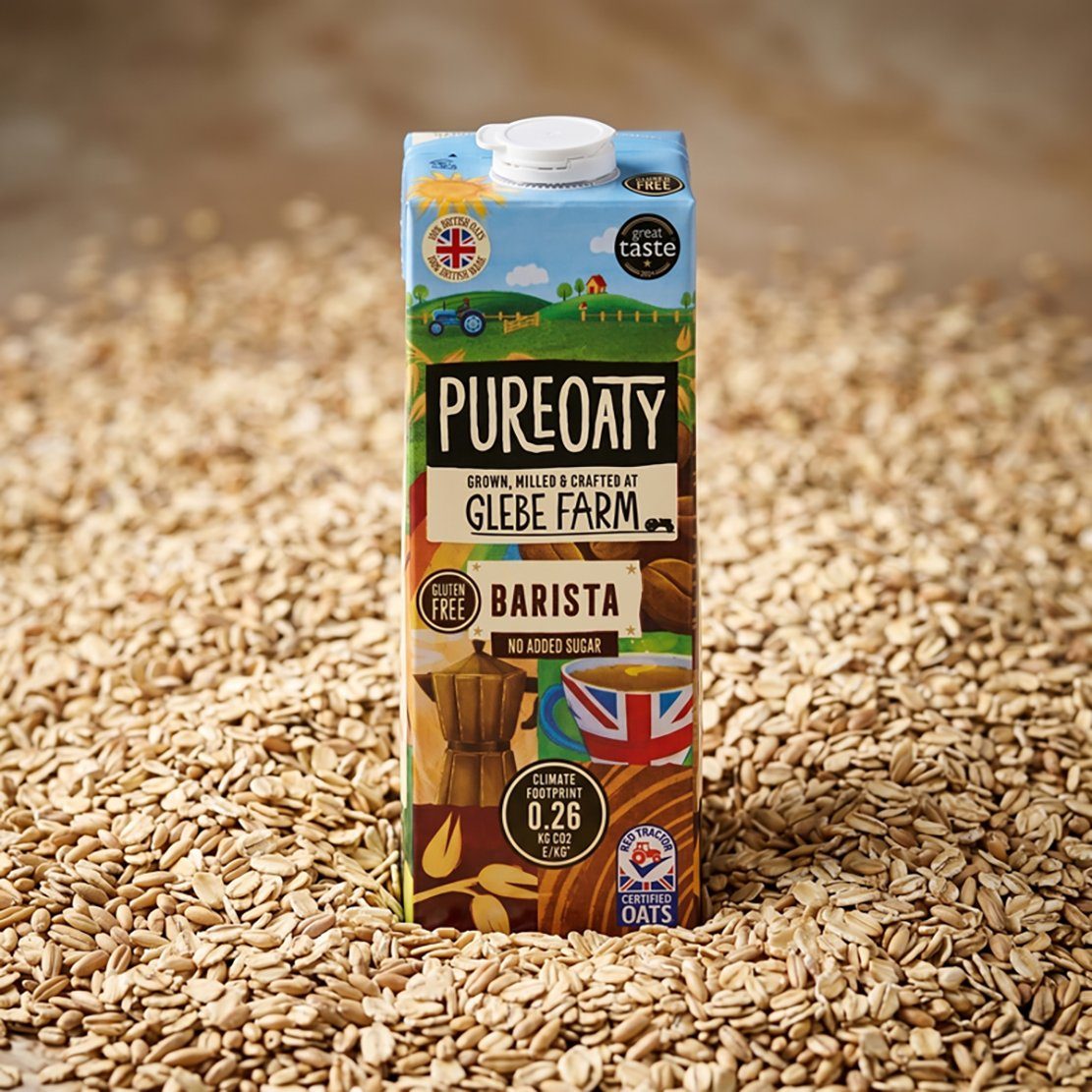 Glebe Farm PureOaty Milk 1 Litre Poly Bottle